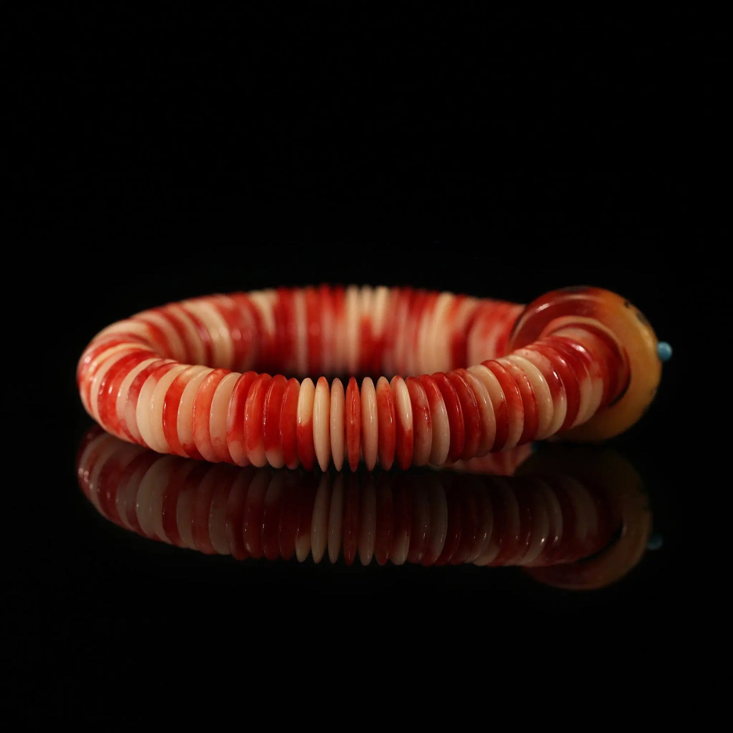 Red Blend Camel Bone Bracelet