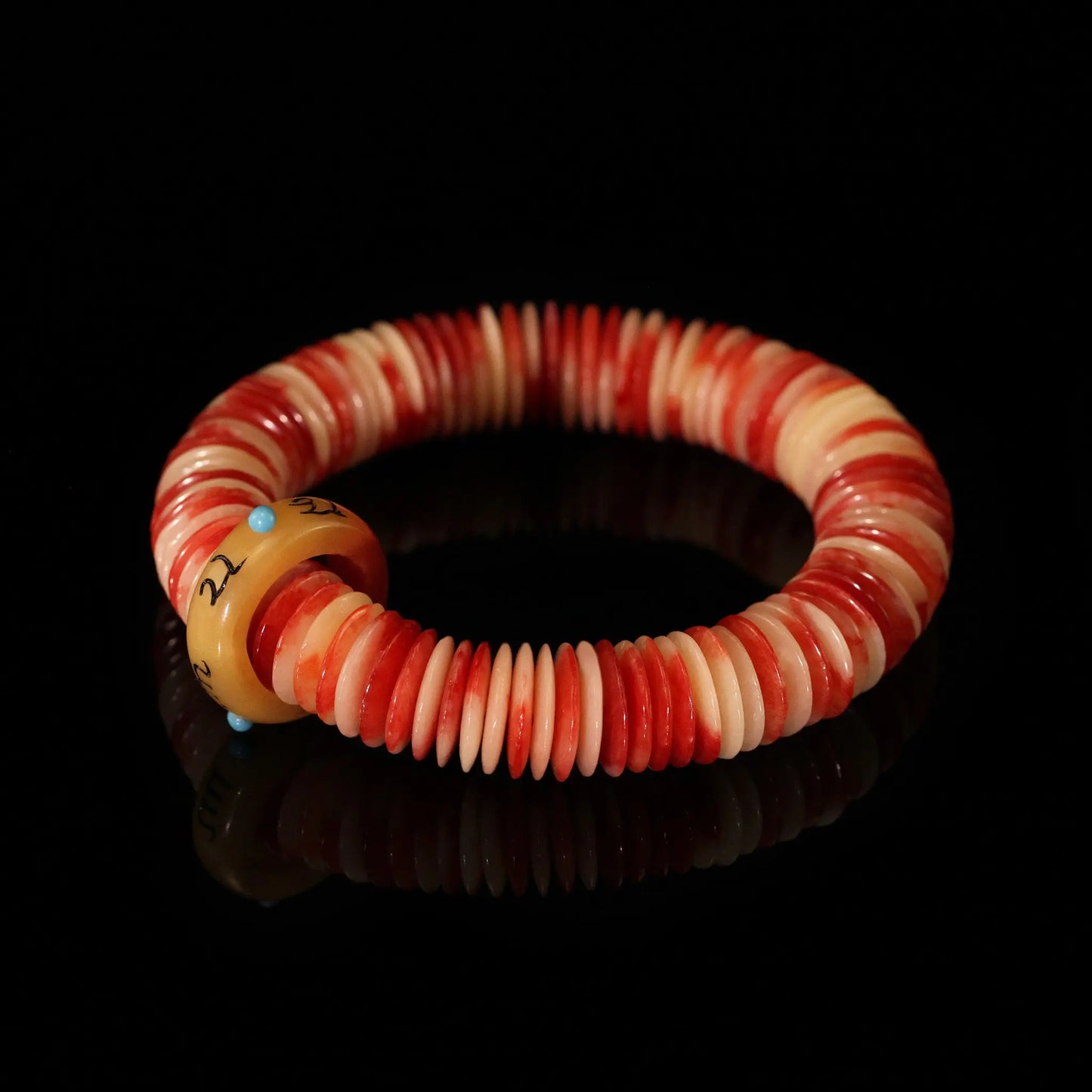 Red Blend Camel Bone Bracelet