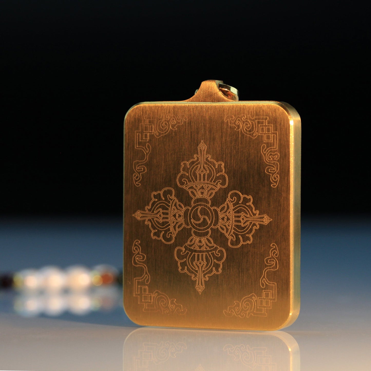 Hand-painted Manjushri Pendant Necklace