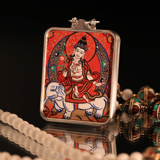 Hand-painted Samantabhadra Pendant Necklace