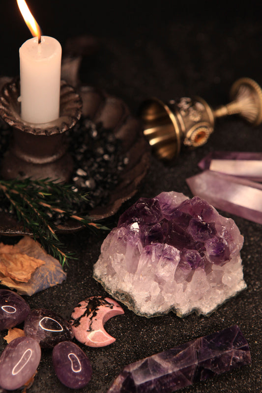 Witch’s Amethyst Cluster for Intuition & Magickal Serenity
