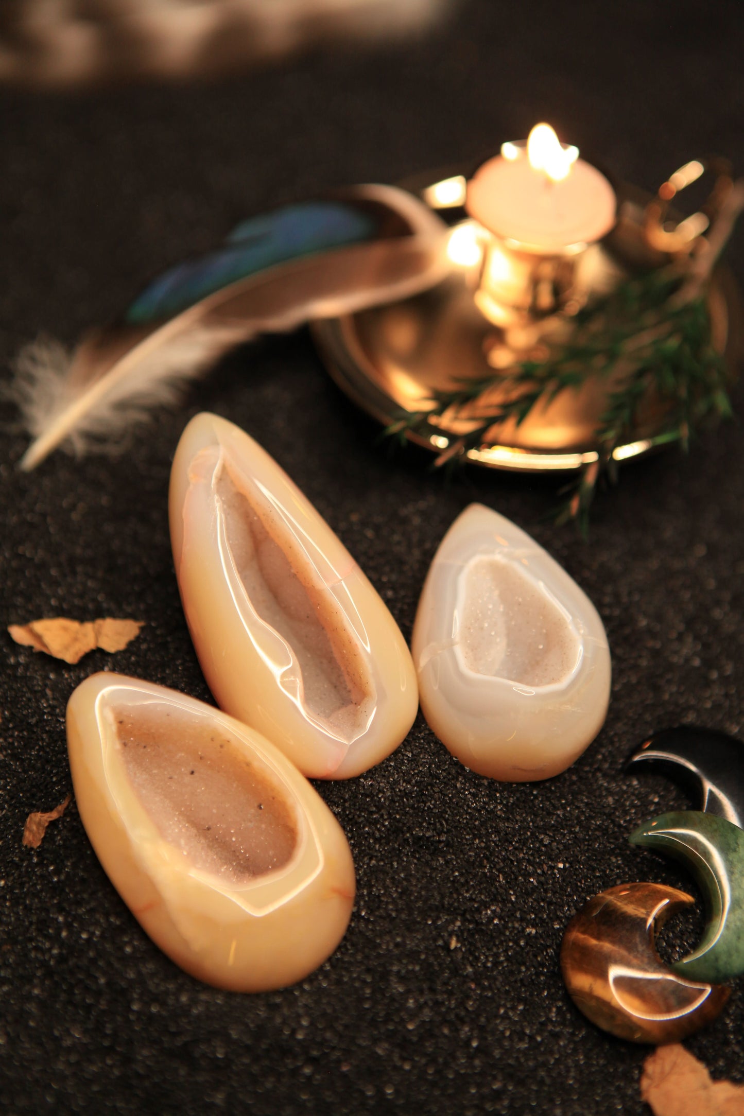 Natural Agate Geode Egg for Harmony & Inner Strength