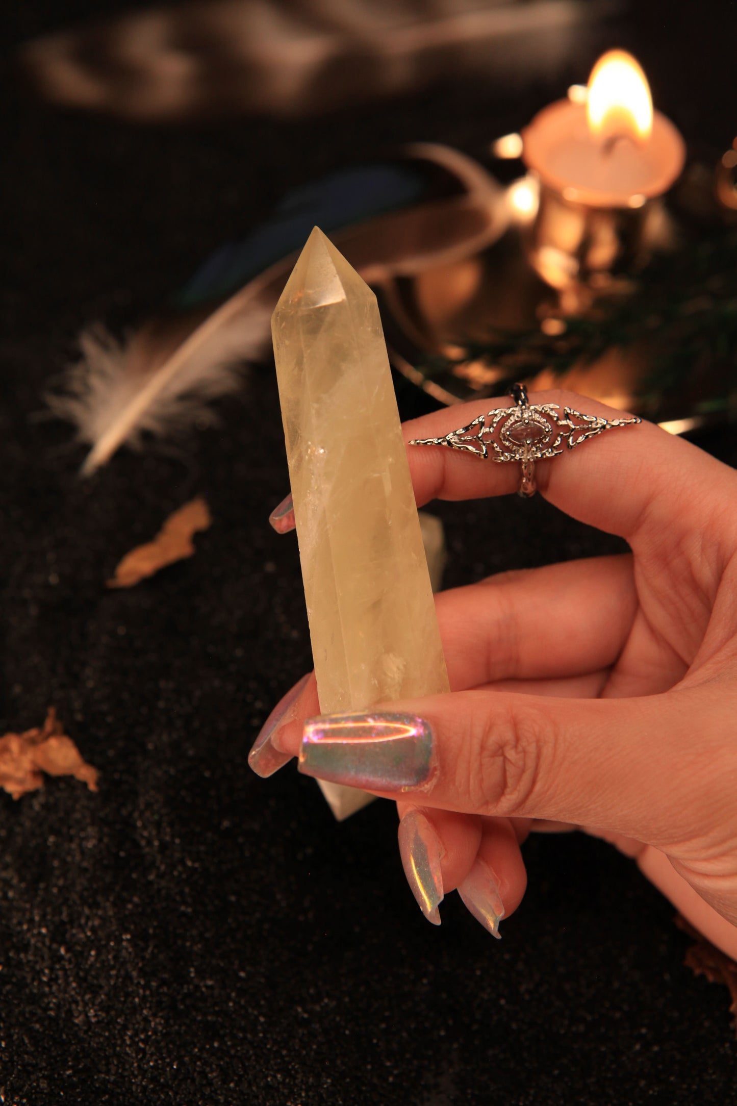 Mystical Citrine Tower for Abundance, Joy & Magickal Manifestation