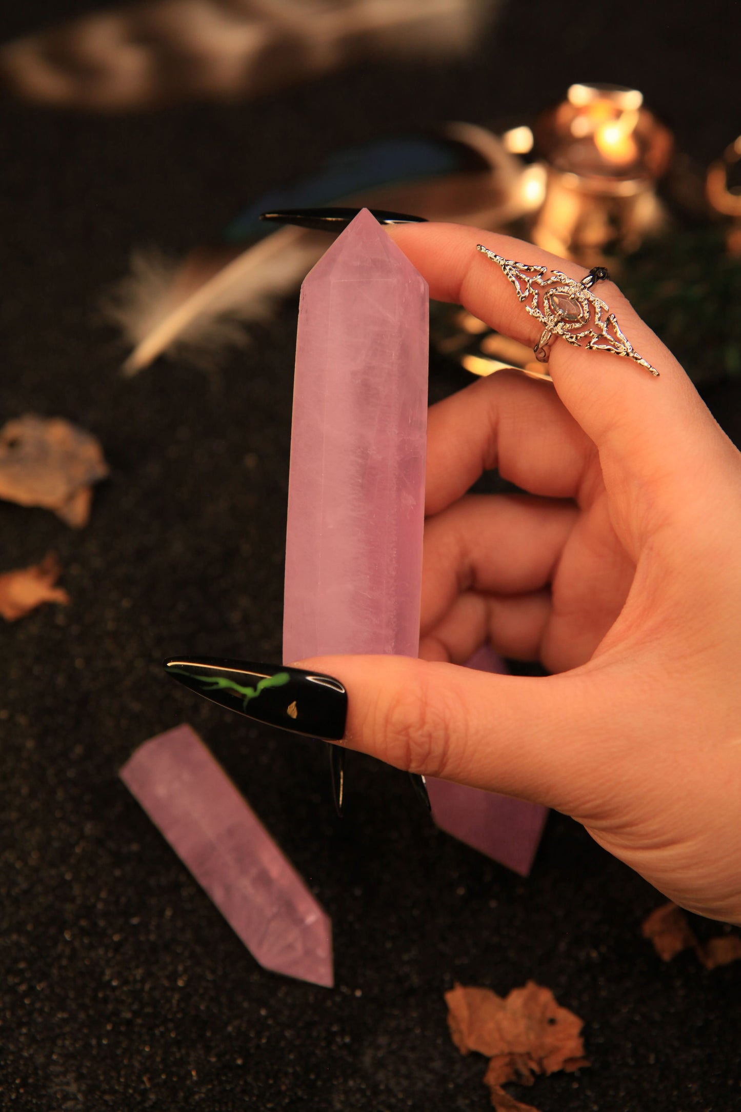 Mystical Pink Quartz Tower for Love, Healing & Magickal Harmony