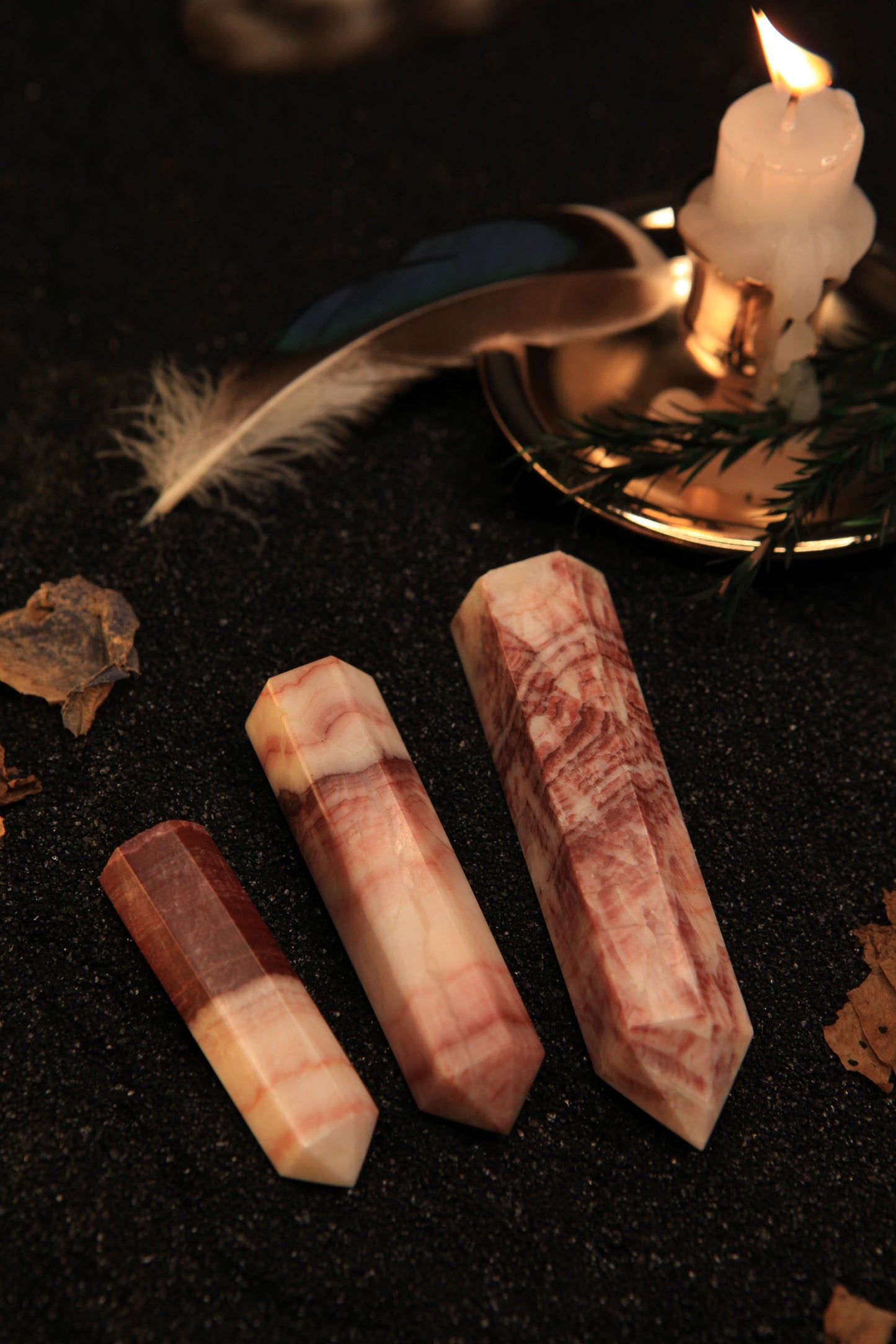 Vibrant Rhodonite Tower for Compassion & Emotional Healing