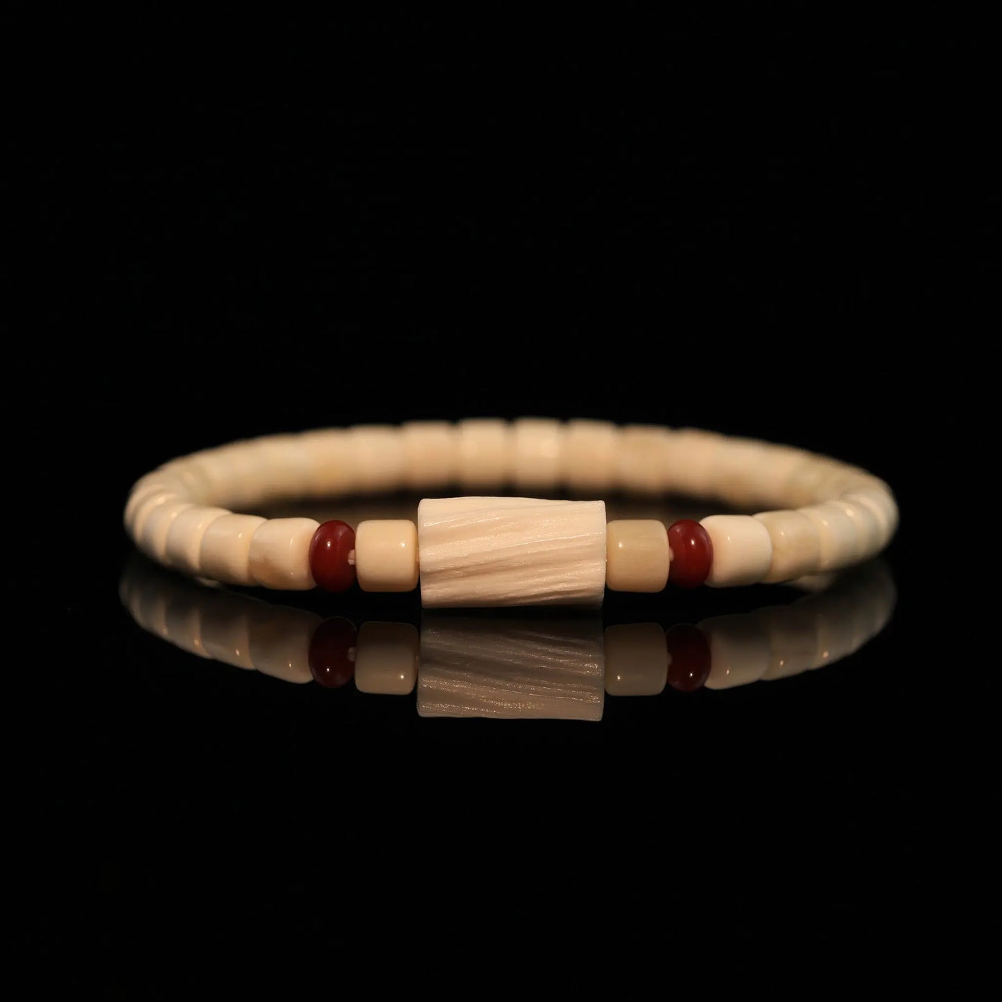 Camel Bone and Barrel Beads Bracelet