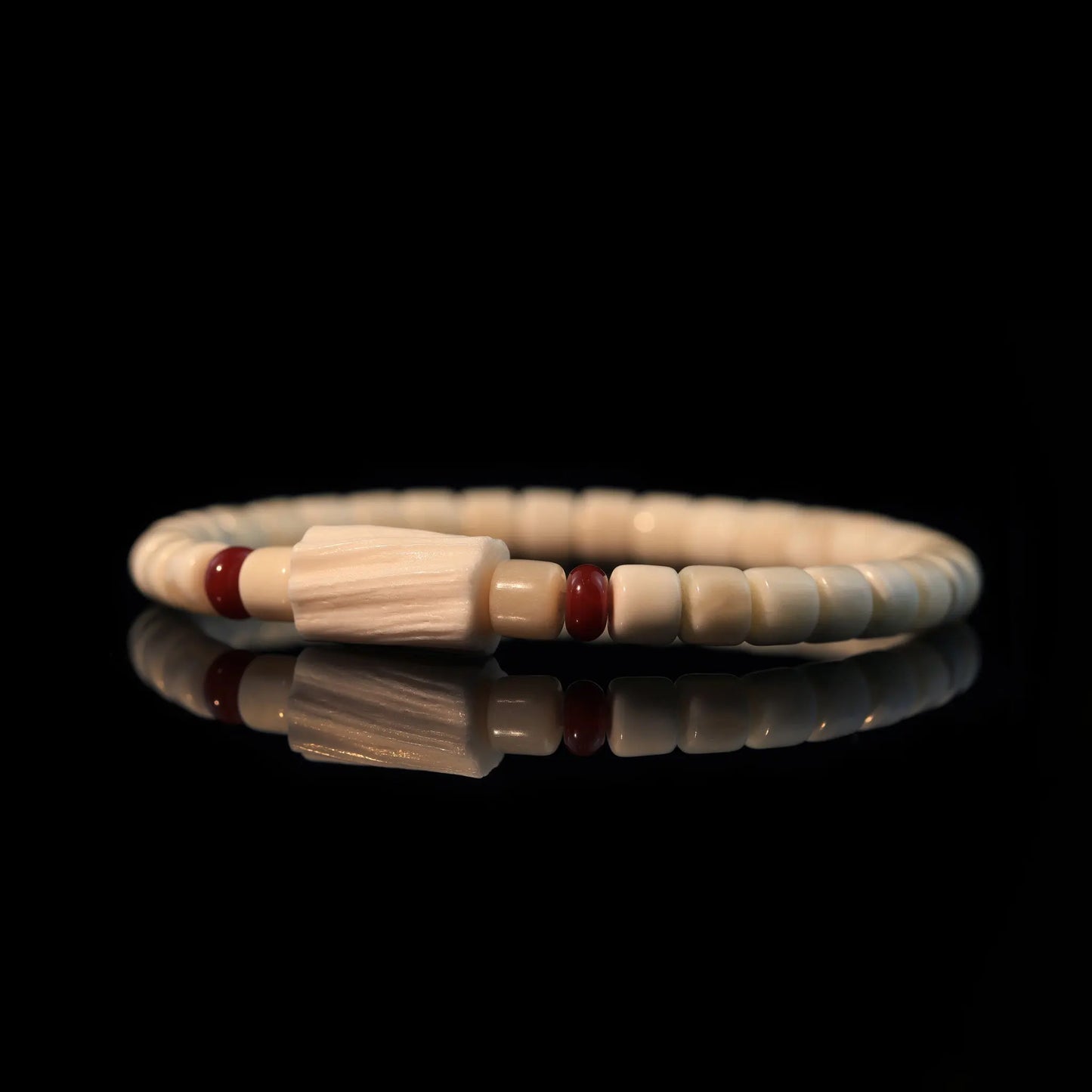 Camel Bone and Barrel Beads Bracelet
