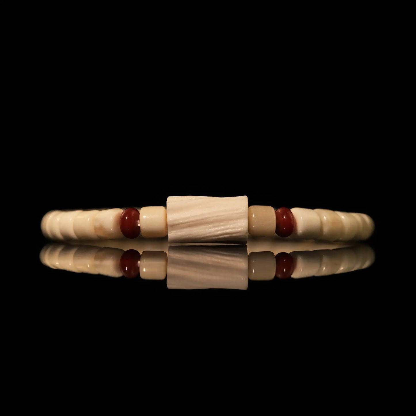 Camel Bone and Barrel Beads Bracelet