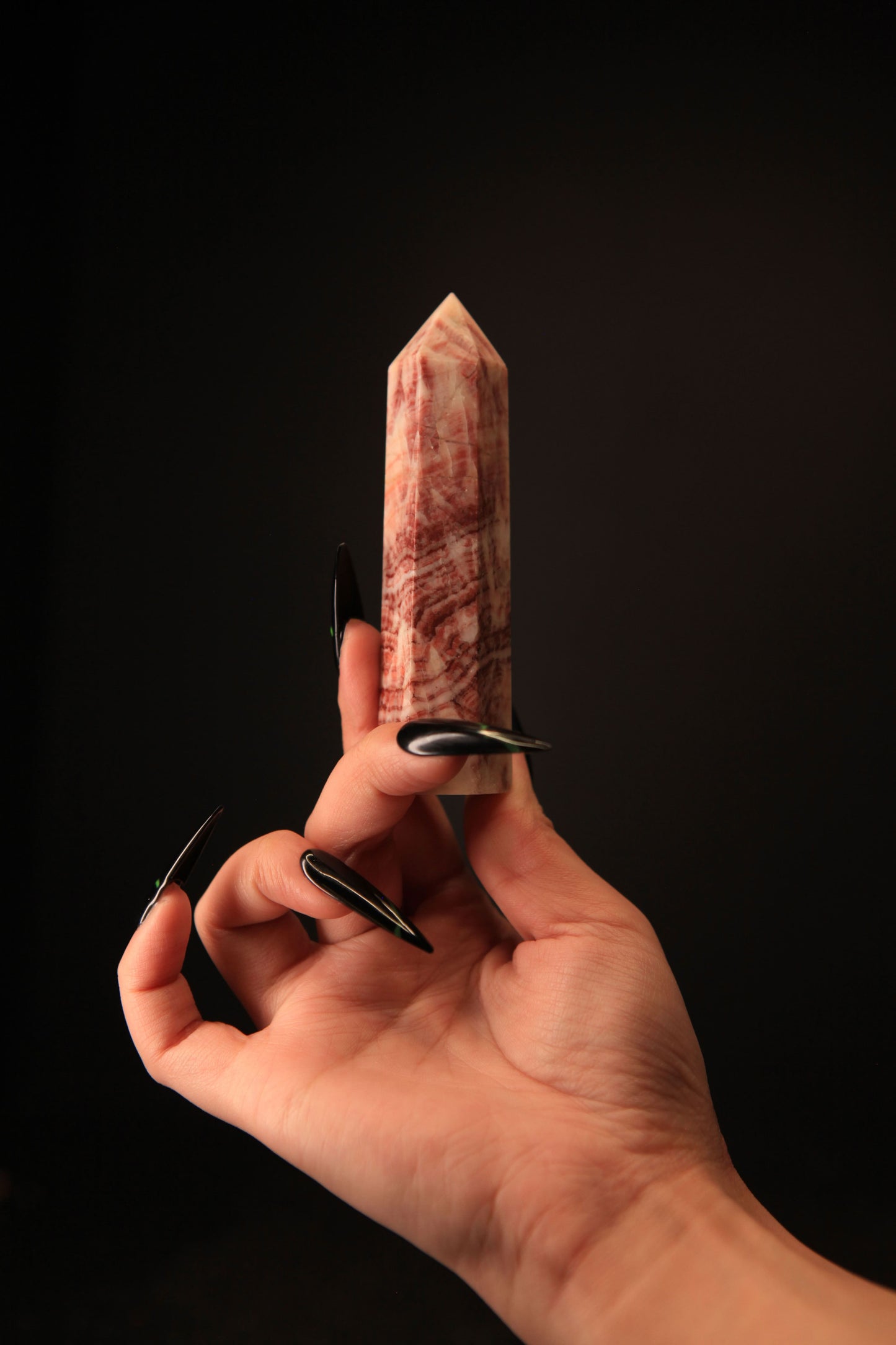 Vibrant Rhodonite Tower for Compassion & Emotional Healing