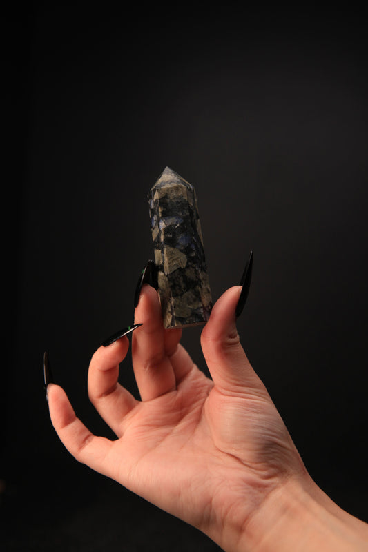 Luminous Blue Calcite Tower for Serenity & Psychic Clarity