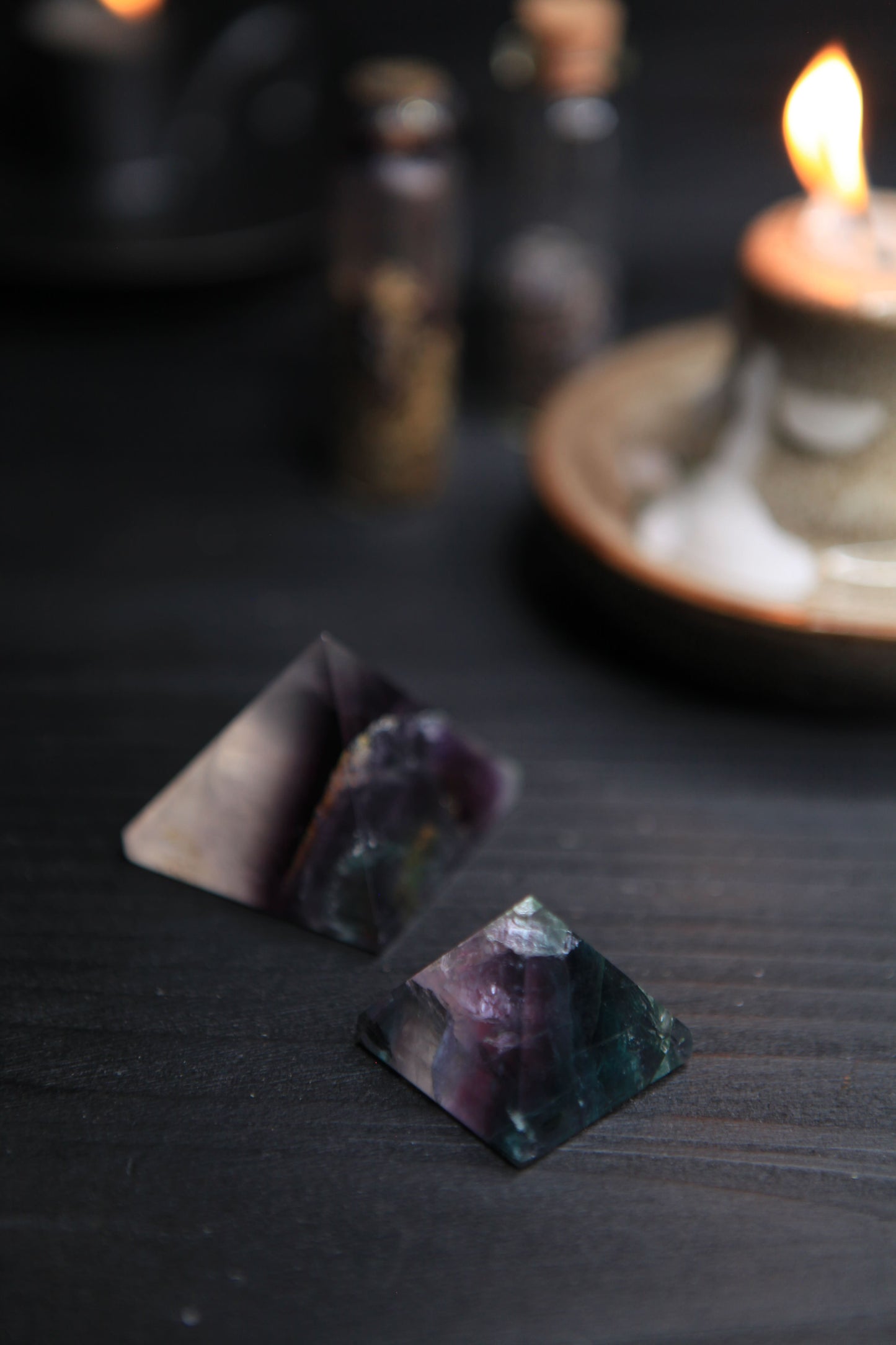 Fluorite Pyramid for Focus & Spirit