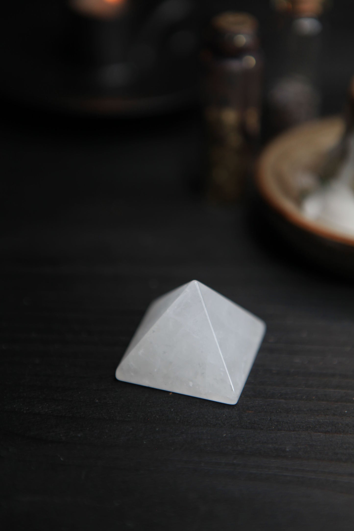 Clear Quartz Pyramid for Purity & Power
