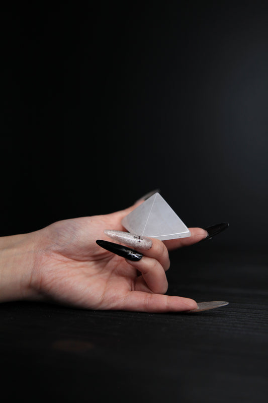 Clear Quartz Pyramid for Purity & Power