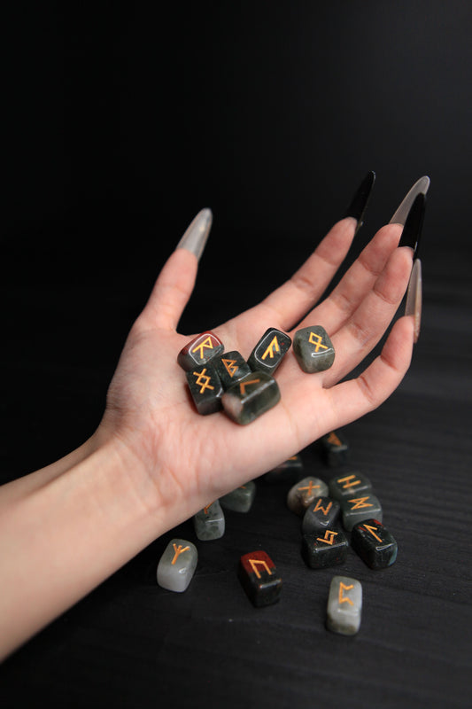 Bloodstone Runes for Courage & Divination