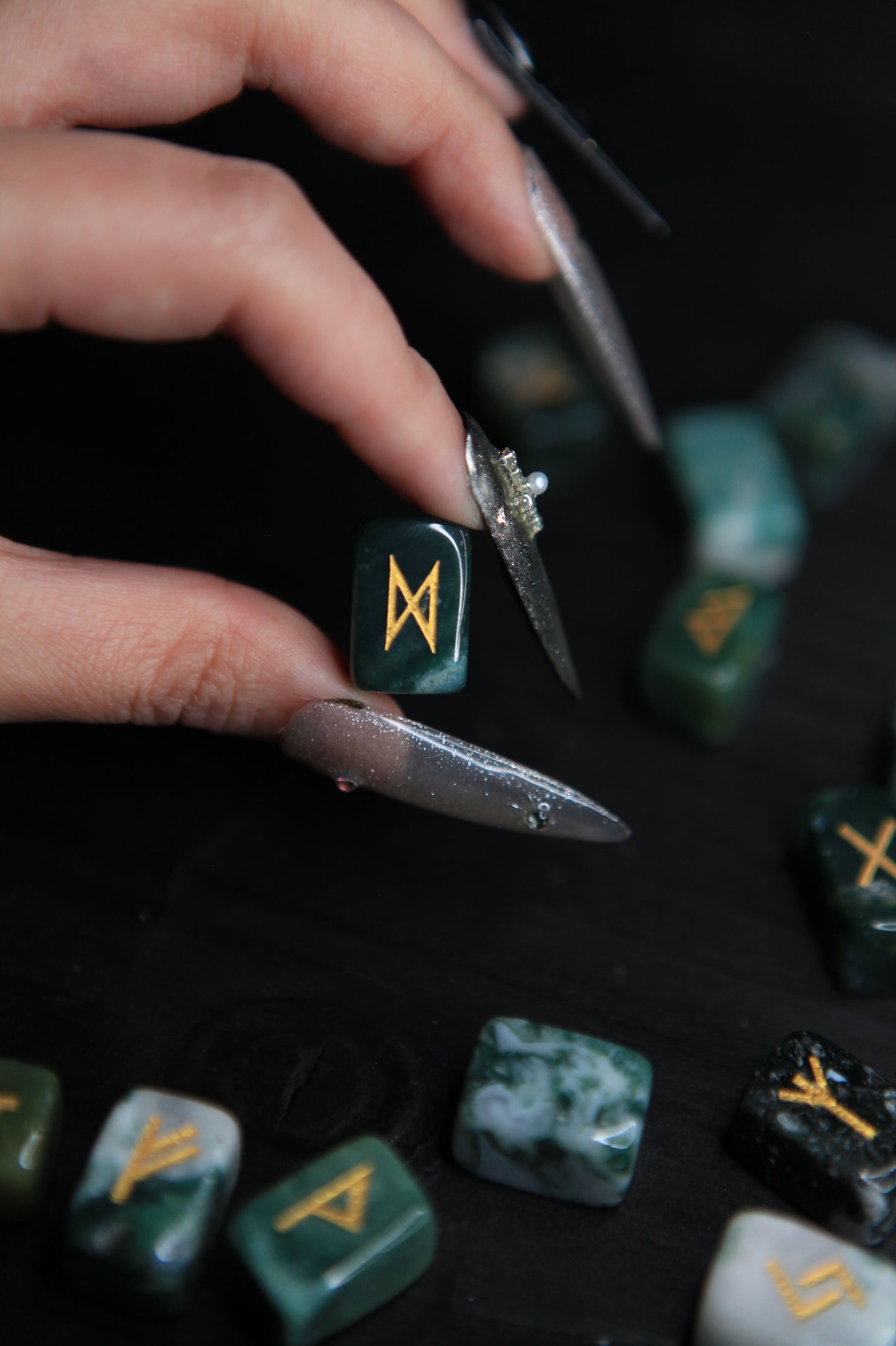 Moss Agate Runes for Growth & Insight