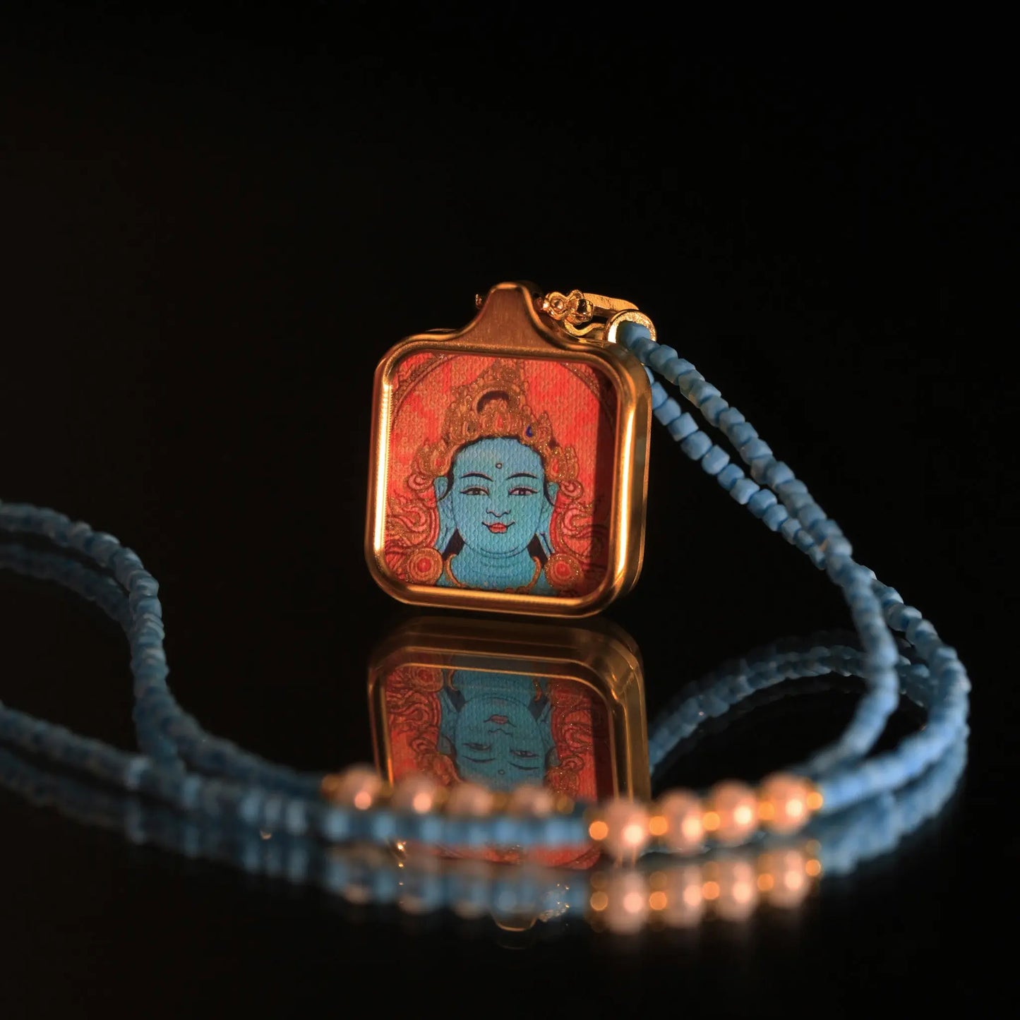 Tibetan Bodhisattva Tara Thangka Pendant