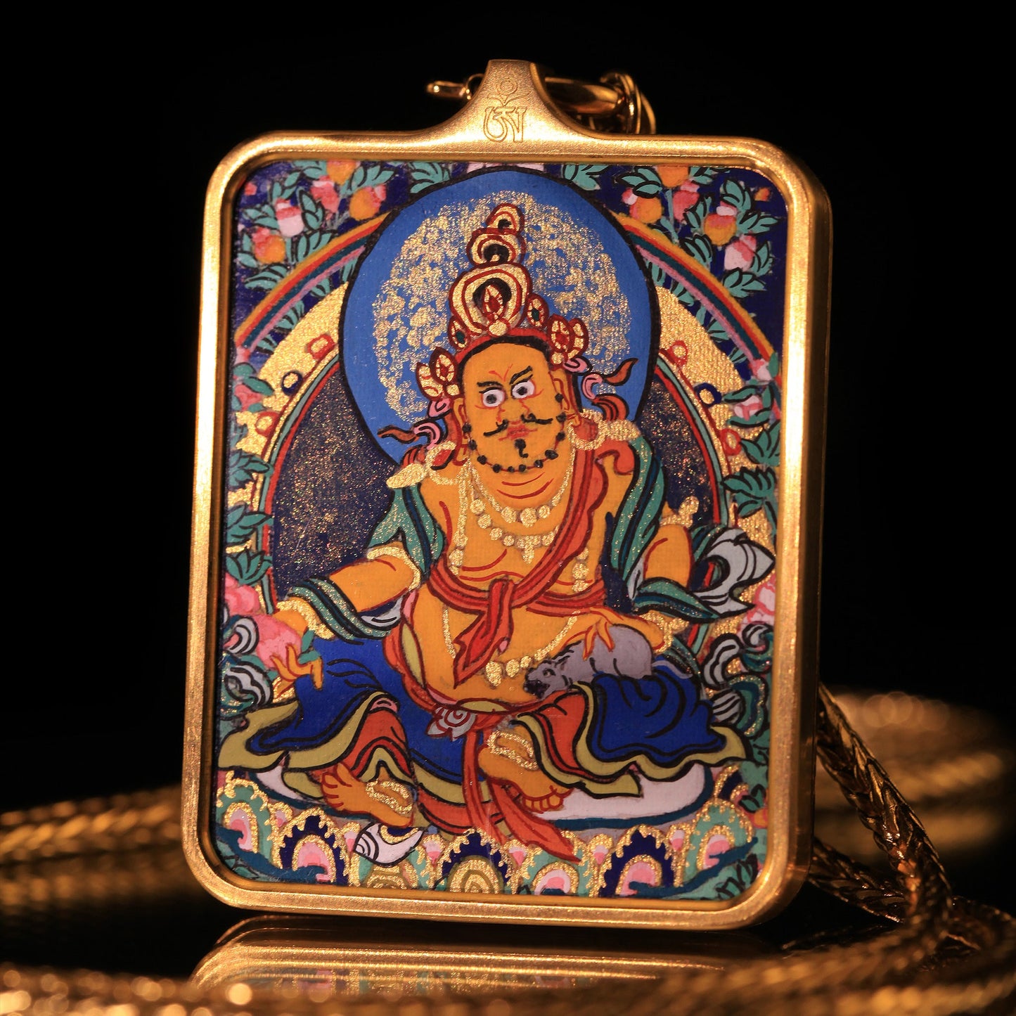 Hand-painted Jambhala Pendant Necklace