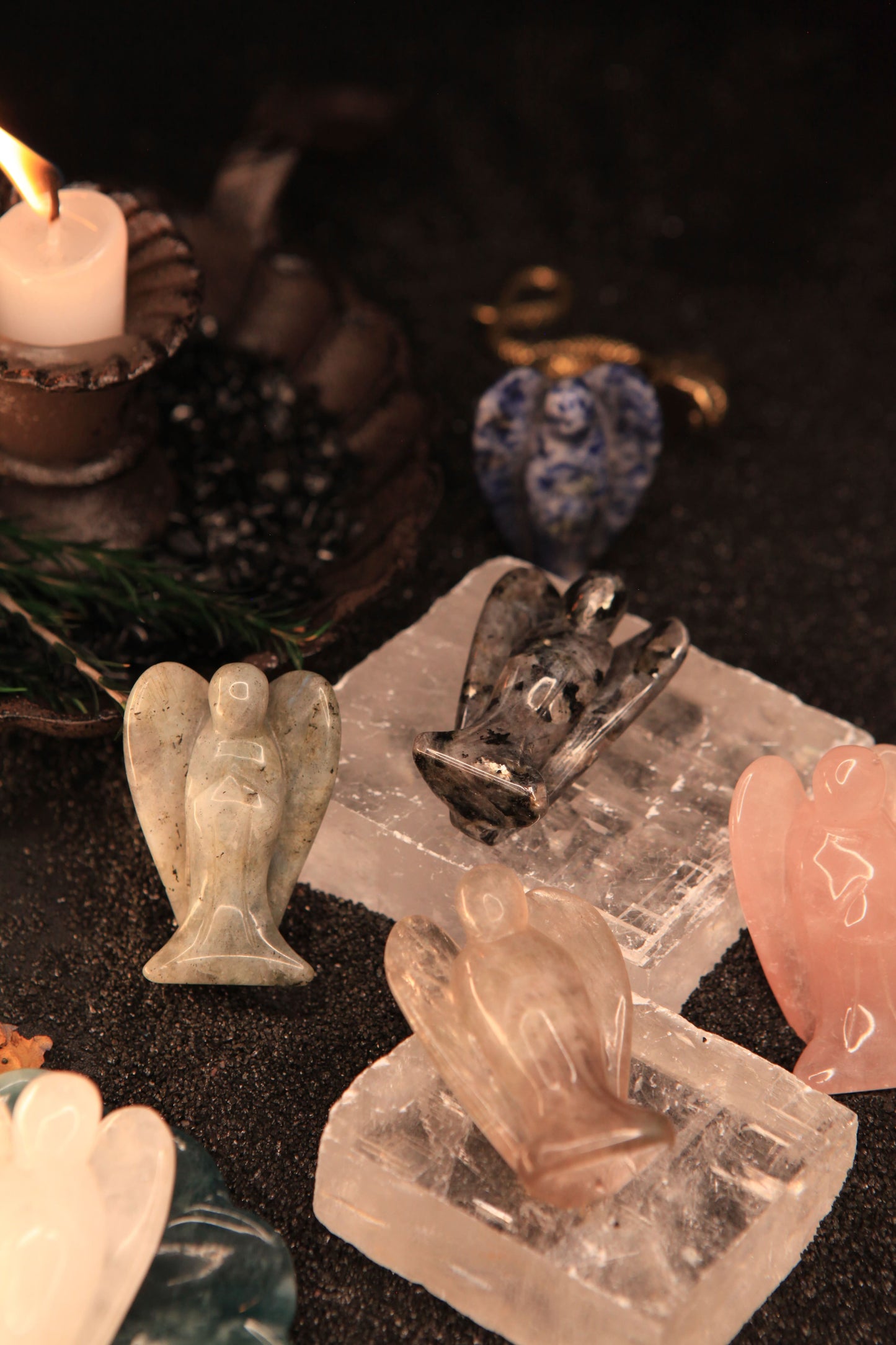 Witch’s Crystal Angel Figurine for Protection & Magickal Guidance