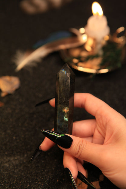 Iridescent Labradorite Tower for Intuition & Mystical Transformation
