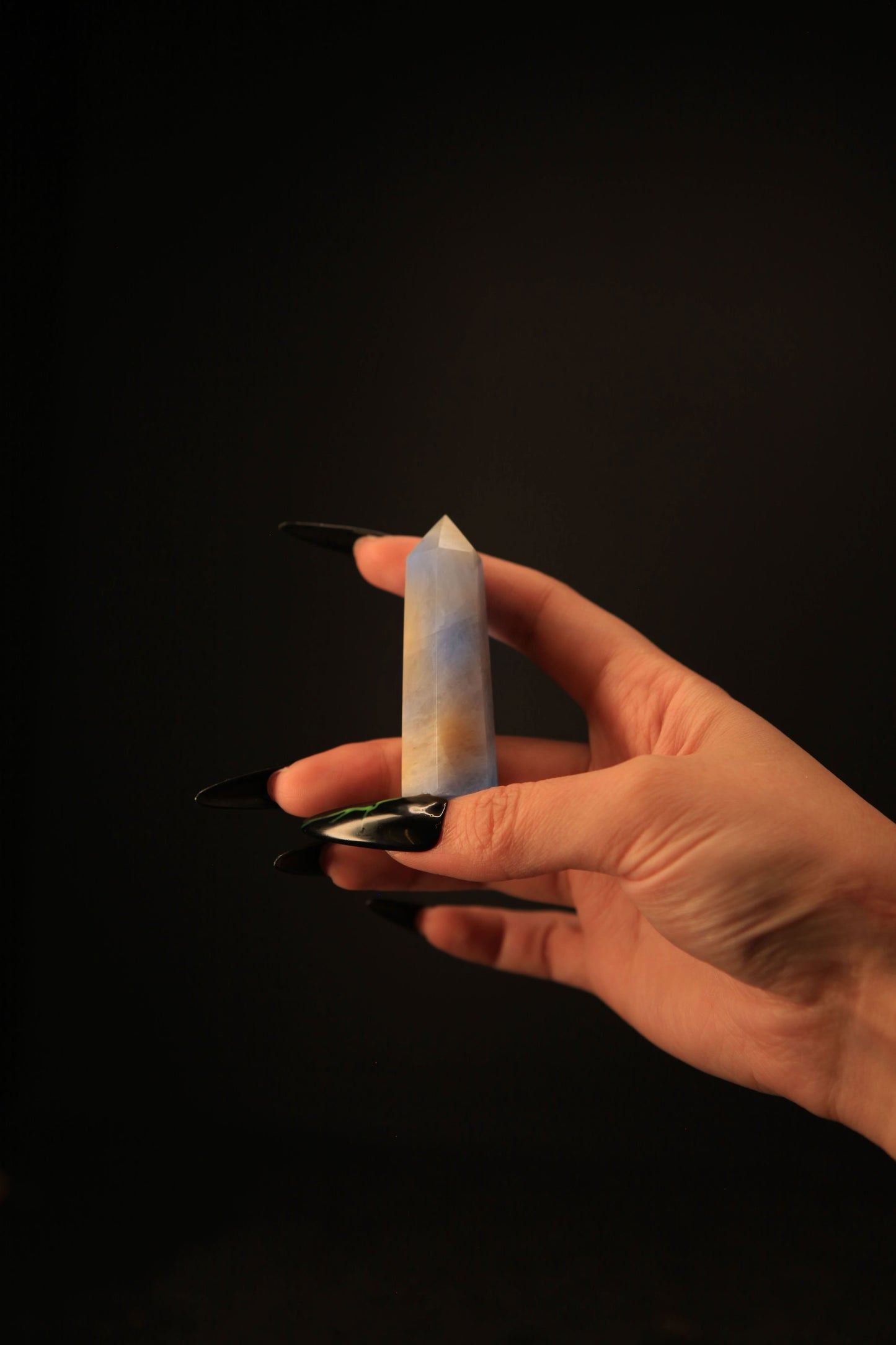 Lunar Blue Moonstone Tower for Intuition & Mystical Serenity