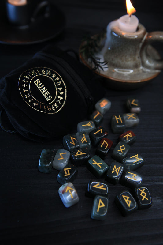 Bloodstone Runes for Courage & Divination