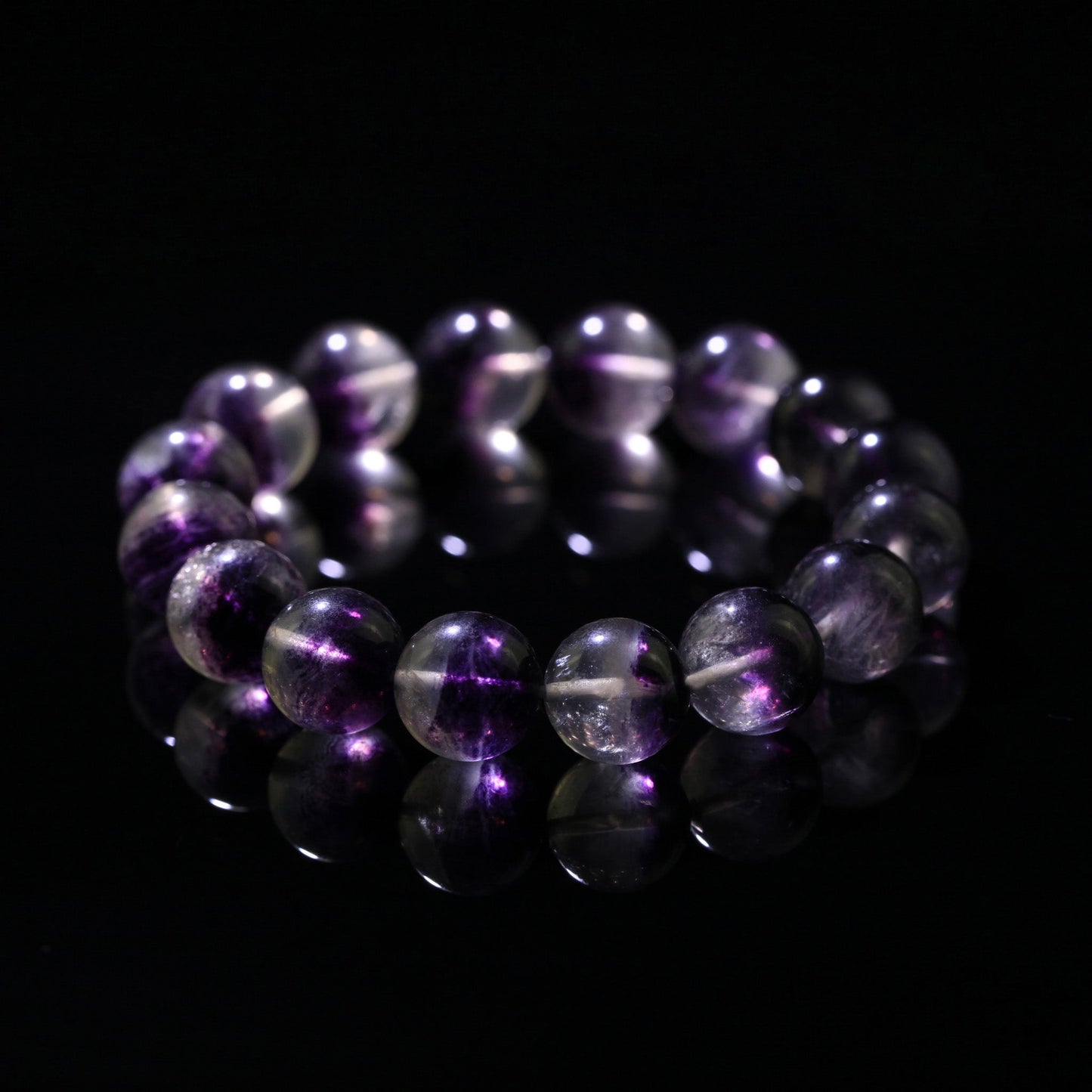 Purple Phantom Fluorite Bracelet 