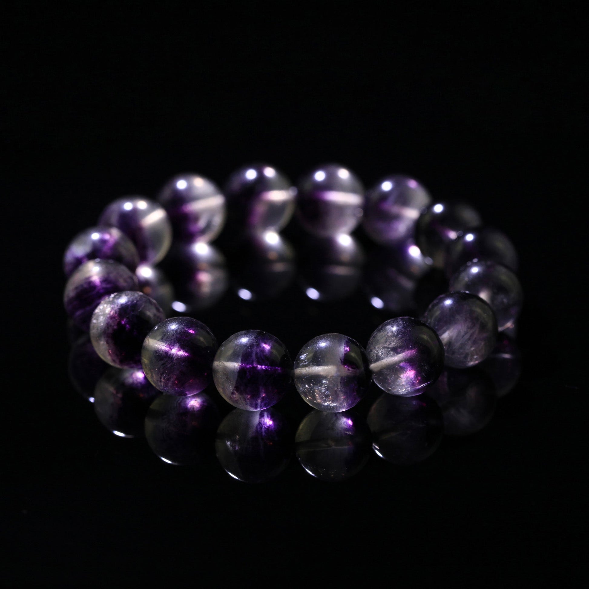 Purple Phantom Fluorite Bracelet 