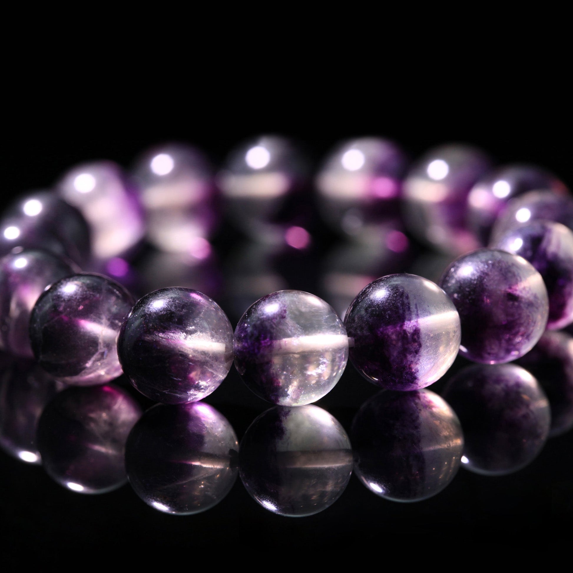 Purple Phantom Fluorite Bracelet 