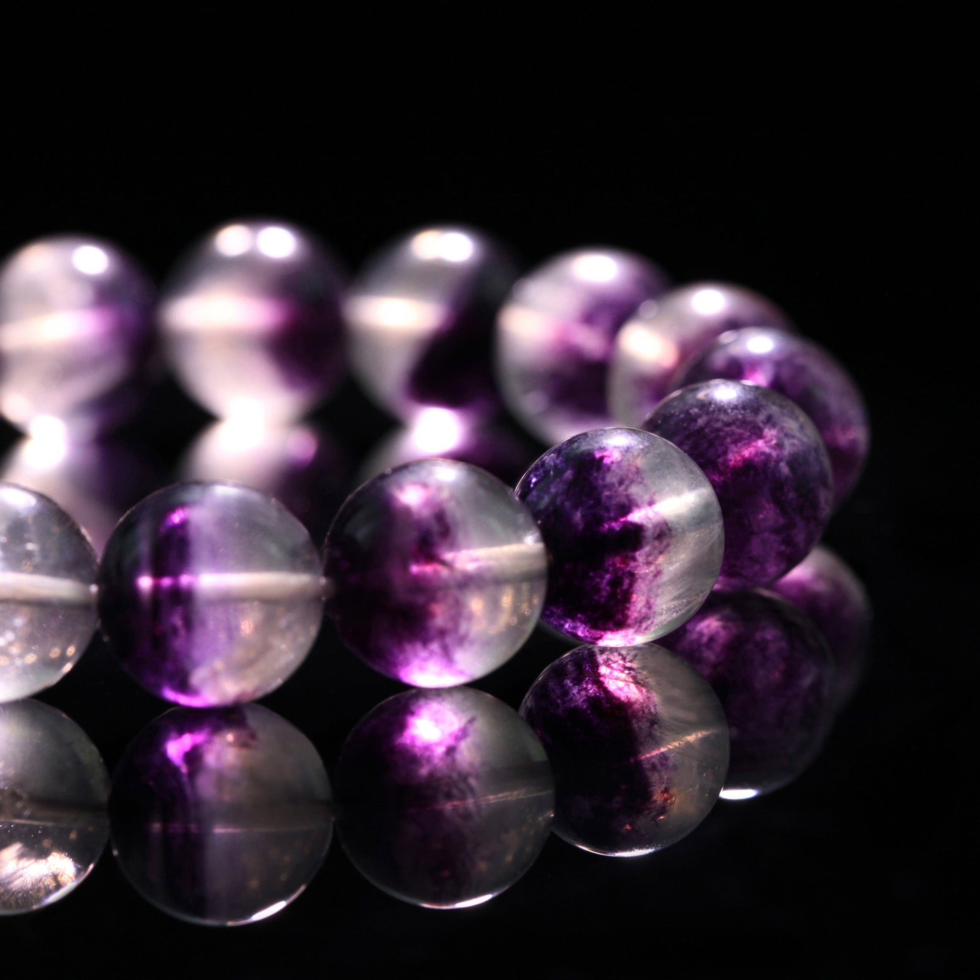 Purple Phantom Fluorite Bracelet 
