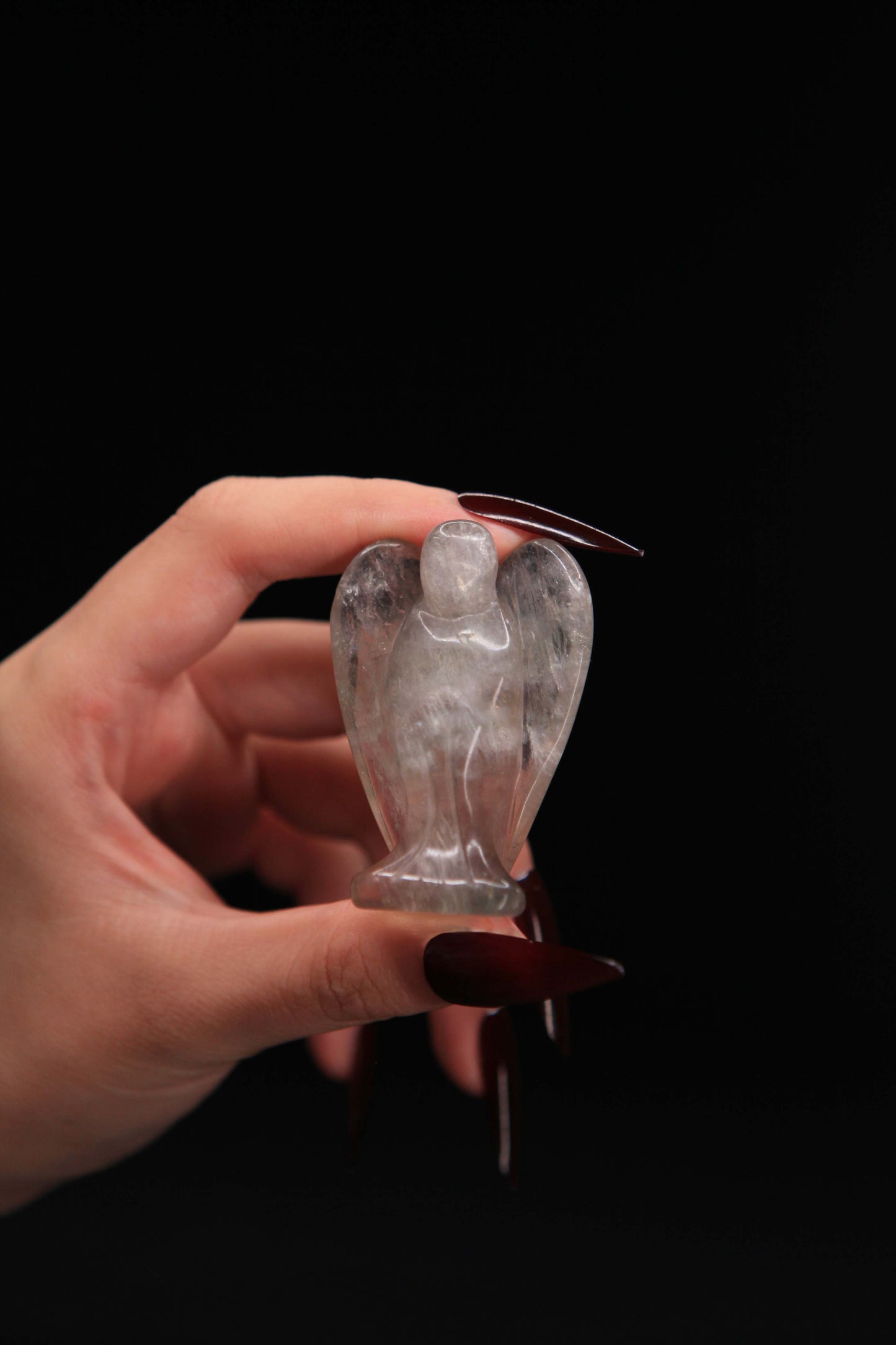 Witch’s Crystal Angel Figurine for Protection & Magickal Guidance