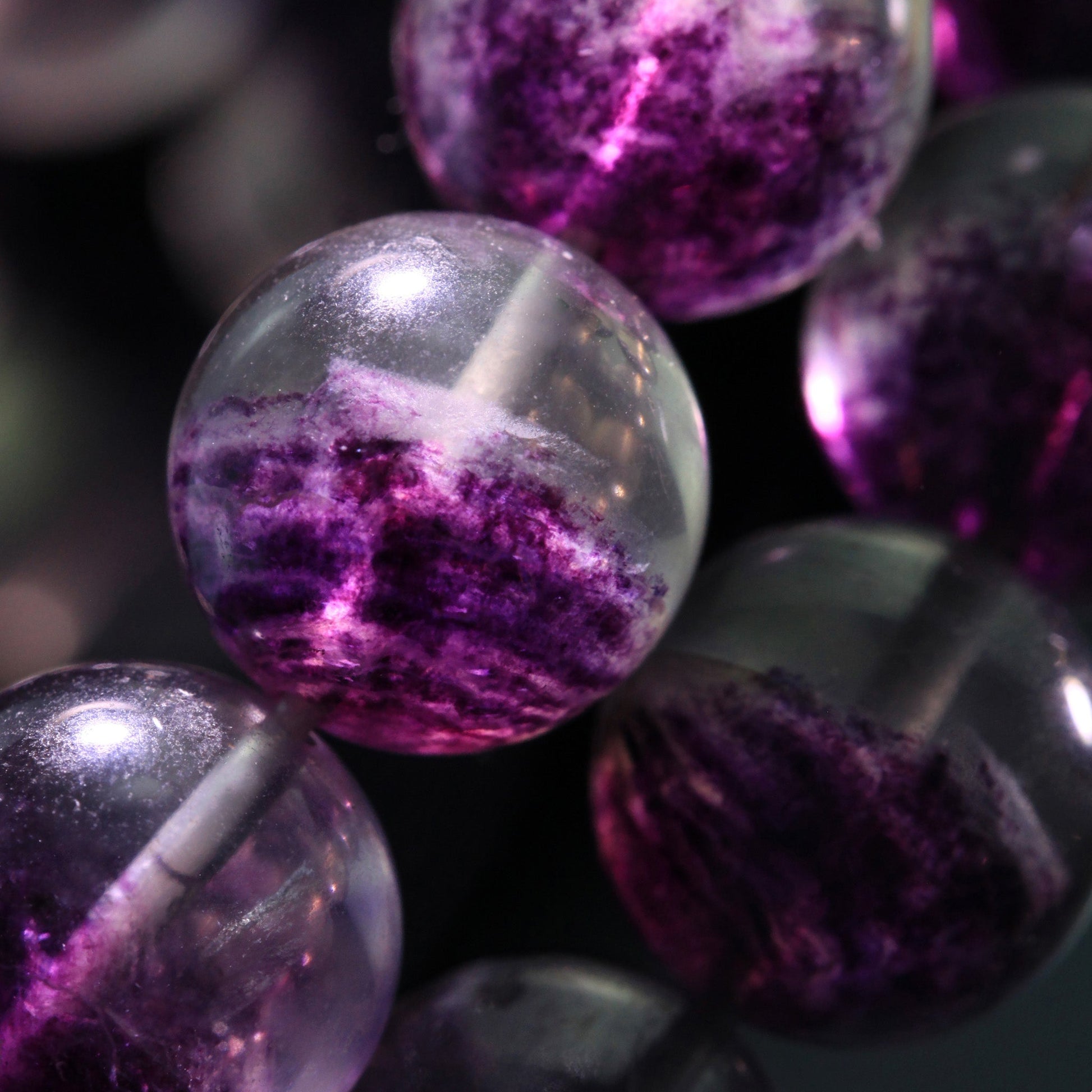 Purple Phantom Fluorite Bracelet 