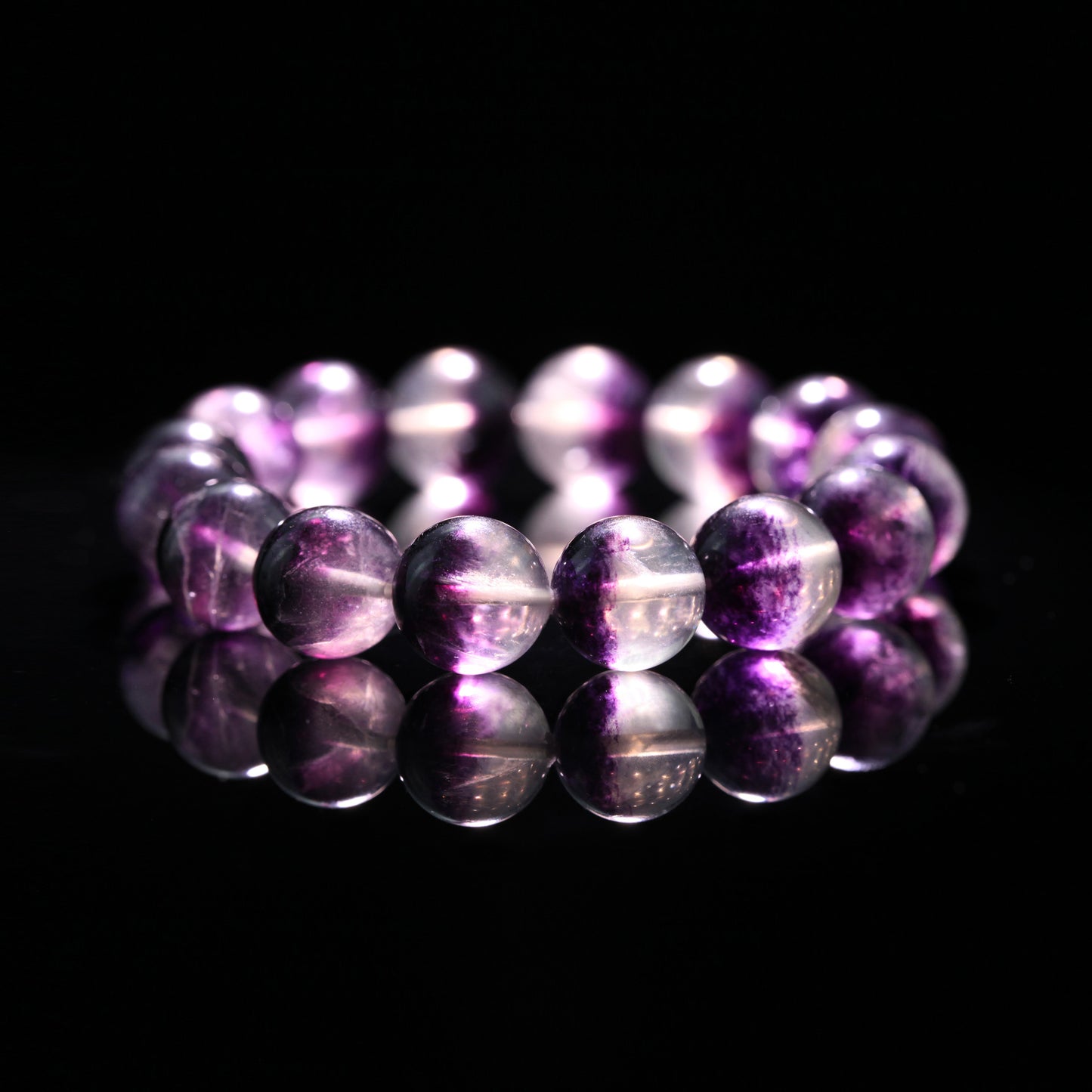 Purple Phantom Fluorite Bracelet